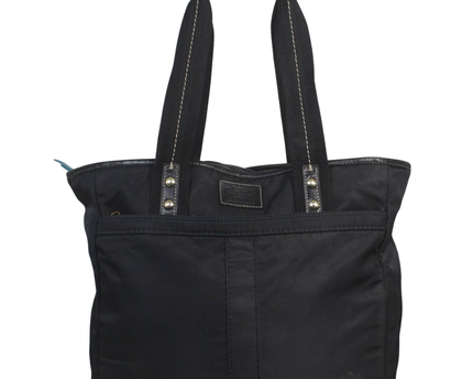Coach Black Nylon and Leather Tote Bag