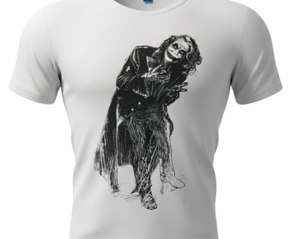 Batman White Joker Sketch Graphic Tee
