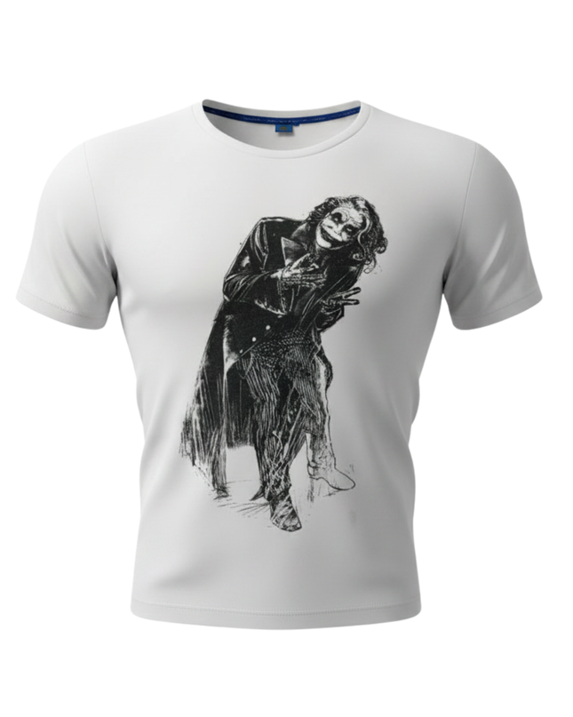Batman White Joker Sketch Graphic Tee