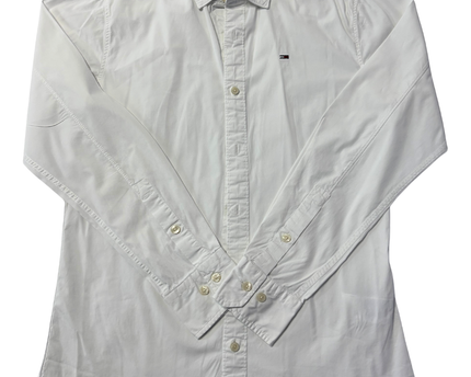 Hilfiger Denim White Slim Fit Long Sleeve Shirt