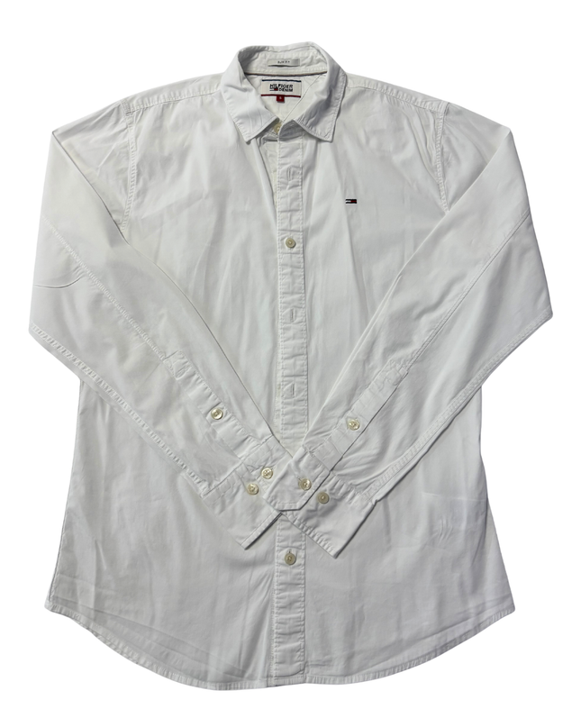 Hilfiger Denim White Slim Fit Long Sleeve Shirt