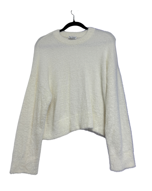 Miss Selfridge White Fluffy Eyelash Knit Sweater