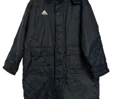 Adidas Black Long Puffer Parka Jacket