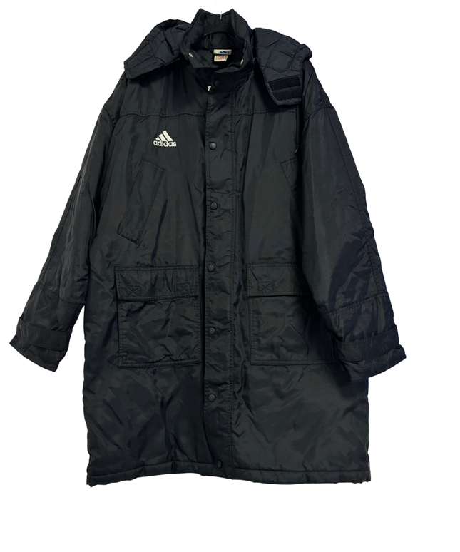 Adidas Black Long Puffer Parka Jacket