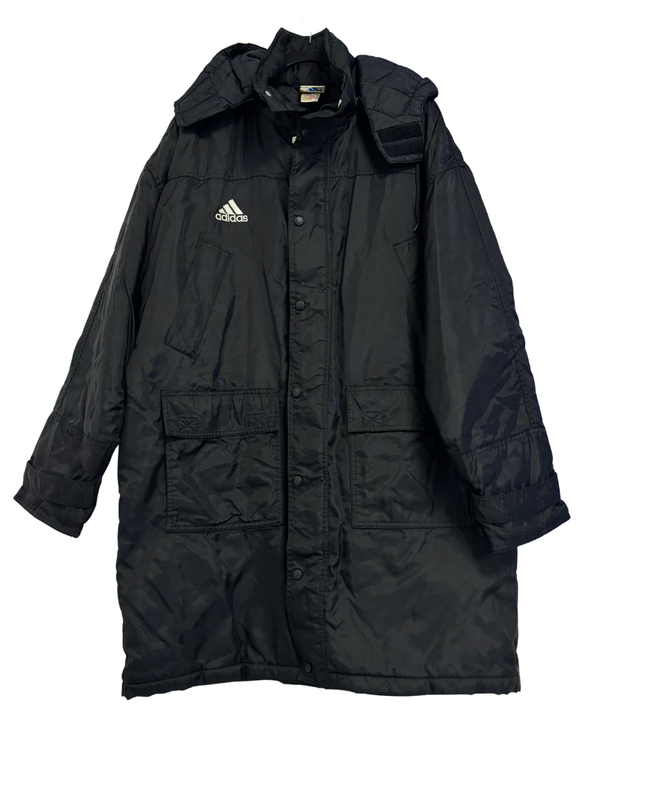 Adidas Black Long Puffer Parka Jacket
