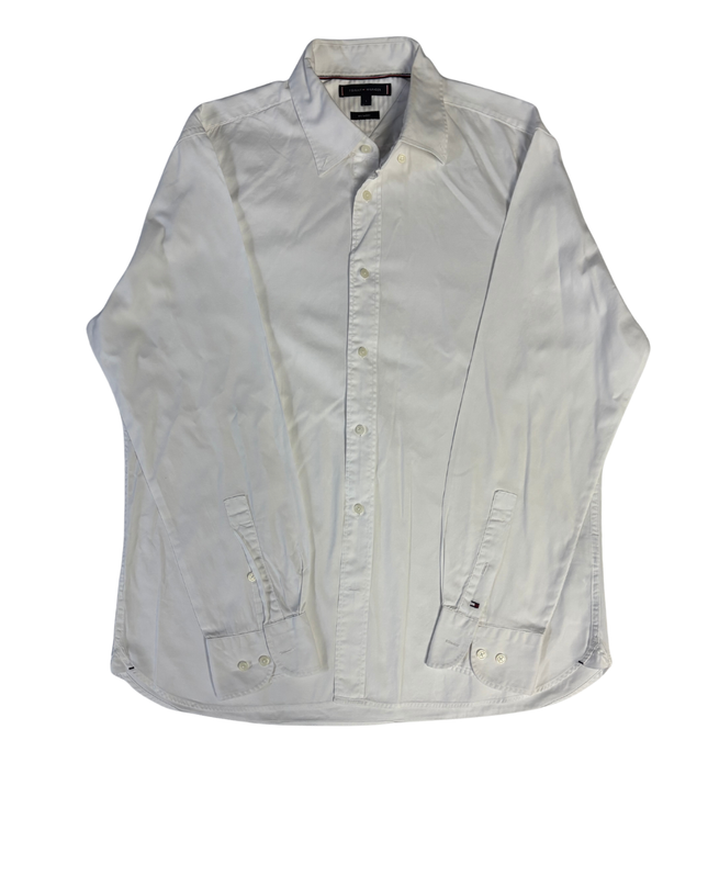 Tommy Hilfiger White Long Sleeve Button-Down Shirt