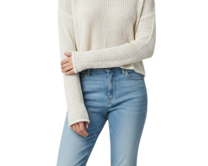 Forever 21 Cream Open Knit Cropped Sweater