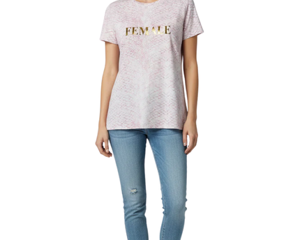 Mohito Pink Snake Print "FEMALE" Graphic Tee W/Tags