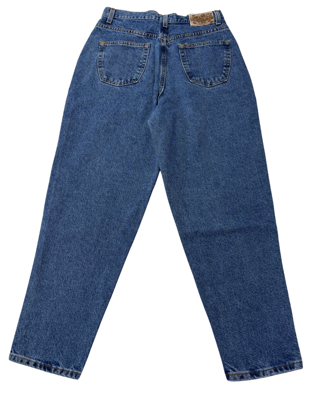 Nevada Blue High-Waisted Tapered Mom Jeans