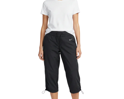 Nike Black Cropped Drawstring Capri Pants