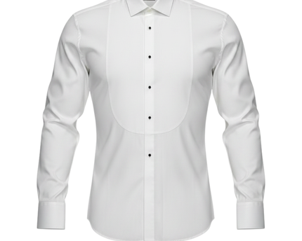 BOSS White Slim Fit Easy Iron Tuxedo Shirt