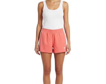 Adidas Pink 3-Stripe Athletic Shorts
