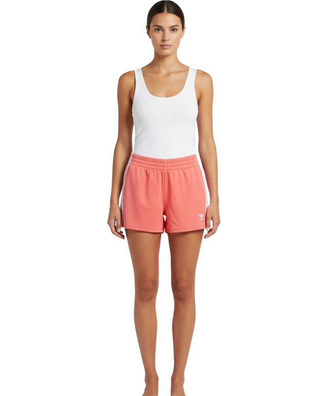 Adidas Pink 3-Stripe Athletic Shorts