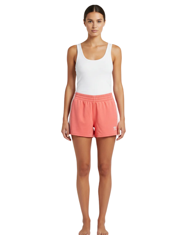 Adidas Pink 3-Stripe Athletic Shorts