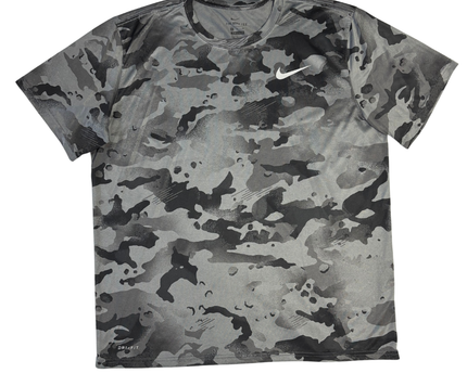 Nike Grey Camo Dri-FIT Sports T-Shirt