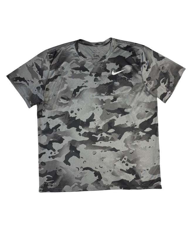 Nike Grey Camo Dri-FIT Sports T-Shirt