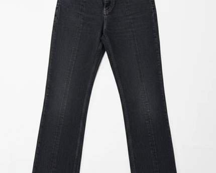House Denim Dark Grey Seam Detail Straight Leg Jeans