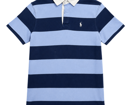 Polo Ralph Lauren Blue Striped Custom Slim Fit Polo Shirt