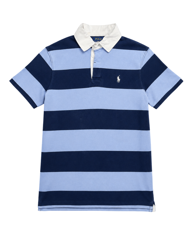 Polo Ralph Lauren Blue Striped Custom Slim Fit Polo Shirt