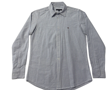 Tommy Hilfiger Blue Striped Long Sleeve Shirt