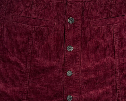 American Eagle Burgundy Corduroy Button-Front Mini Skirt