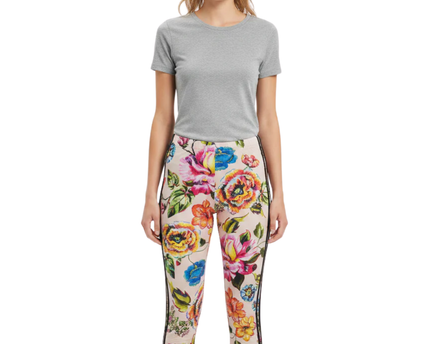 Adidas Originals Multicolor Floral Print Three Stripe Leggings