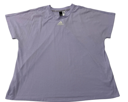 Adidas Lavender Logo Relaxed Sports T-Shirt