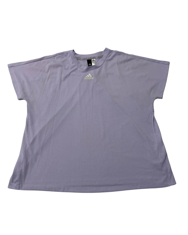 Adidas Lavender Logo Relaxed Sports T-Shirt