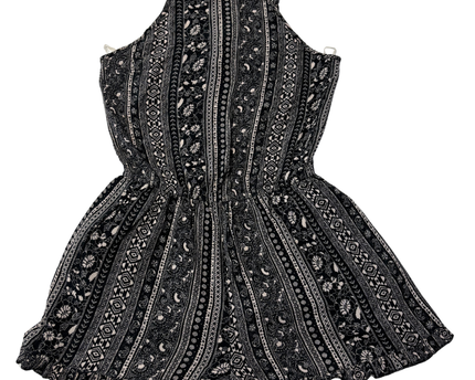 American Eagle Black and White Geometric Print Romper