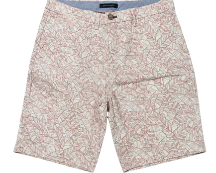 Tommy Hilfiger Red/White Tropical Palm Leaf Print Shorts