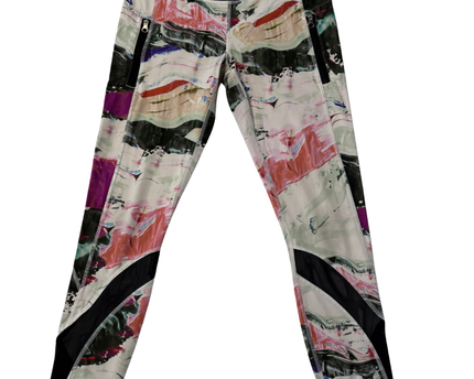 Lululemon Multicolor Abstract Print Mesh Panel Leggings