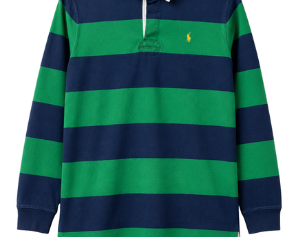 Polo Ralph Lauren Green/Navy Blue Long-Sleeve Rugby Polo Shirt