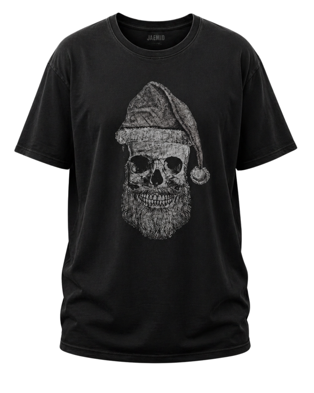 Jacamo Black Santa Skull Graphic Tee