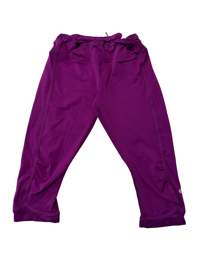 Lululemon Purple Mid-Rise High-Performance Cropped Athletic Leggings
