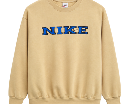 Nike Beige Vintage Spellout Graphic Sweatshirt