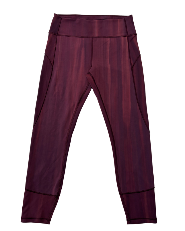 Lululemon Burgundy High-Rise Performance Leggings