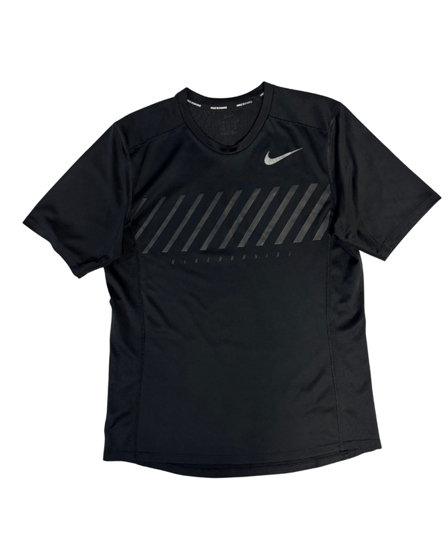 Nike Running Black Graphic Sports T-Shirt