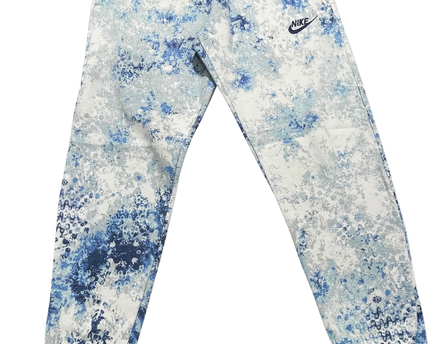 Nike Blue/White Pattern Sportswear Jogger Pants