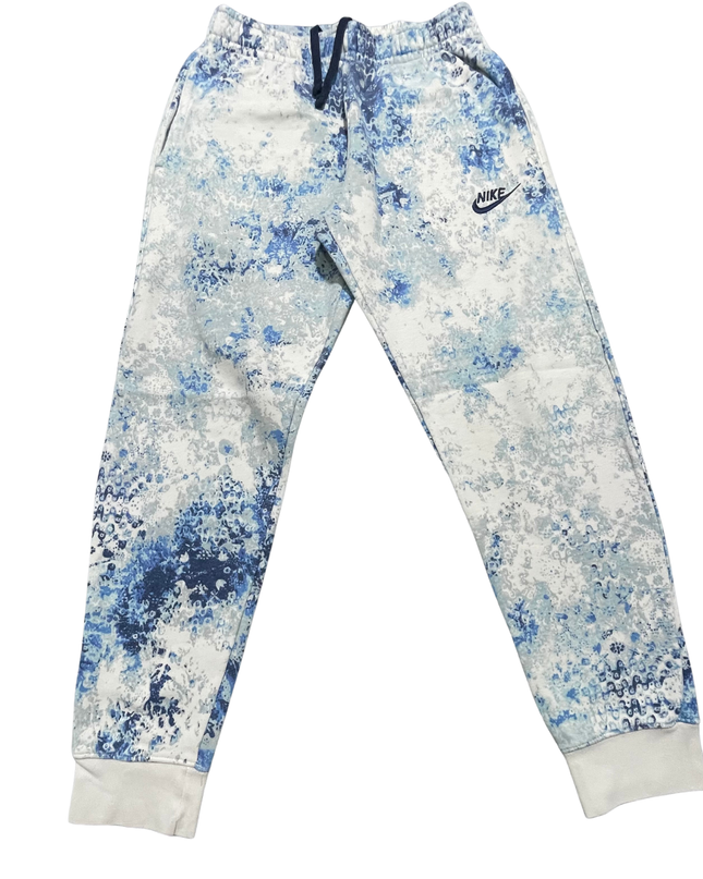 Nike Blue/White Pattern Sportswear Jogger Pants