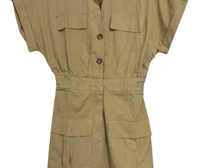 Zara Khaki Utility Safari Mini Dress