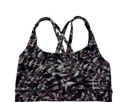 Lululemon Multicolor Abstract Patterned Strappy Sports Bra