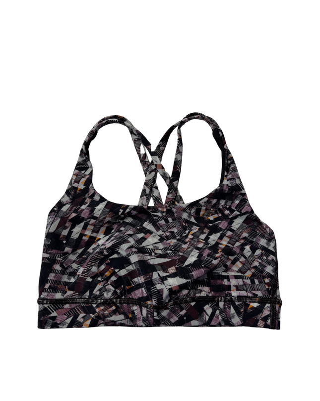 Lululemon Multicolor Abstract Patterned Strappy Sports Bra