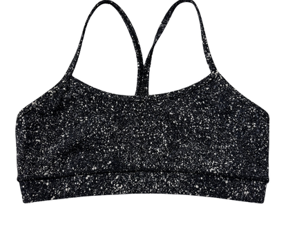 Lululemon Black/White Speckled Y-Back Sports Bra