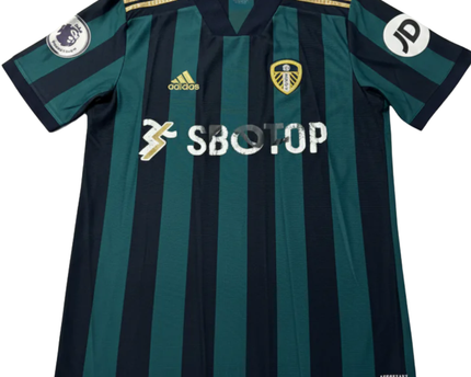Leeds United Green/Black Striped Away Jersey