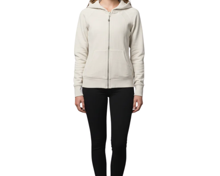 Lululemon Cream Scuba Full-Zip Hoodie