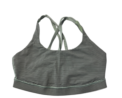 Lululemon Green/Black Striped Sports Bra