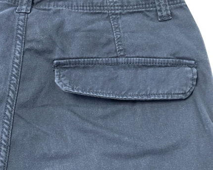 Bershka Navy Blue Multi-Pocket Cargo Pants