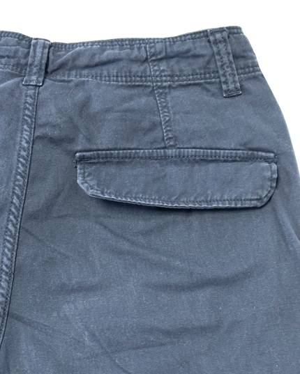 Bershka Navy Blue Multi-Pocket Cargo Pants