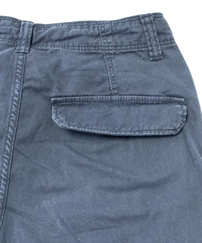 Bershka Navy Blue Multi-Pocket Cargo Pants