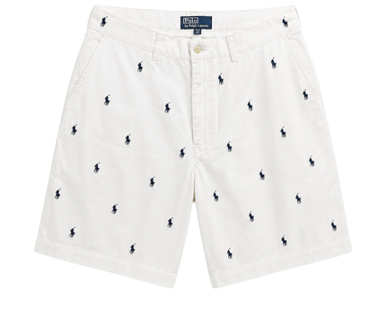 Polo Ralph Lauren White All-Over Pony Print Prospect Shorts